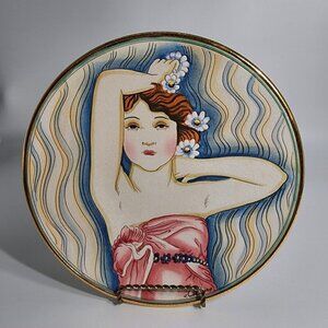 Veneto Flair 1979 Gigi La Belle  Femme Series By V. Tiziano Etched Hand Painted